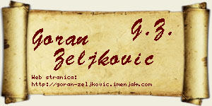Goran Zeljković vizit kartica